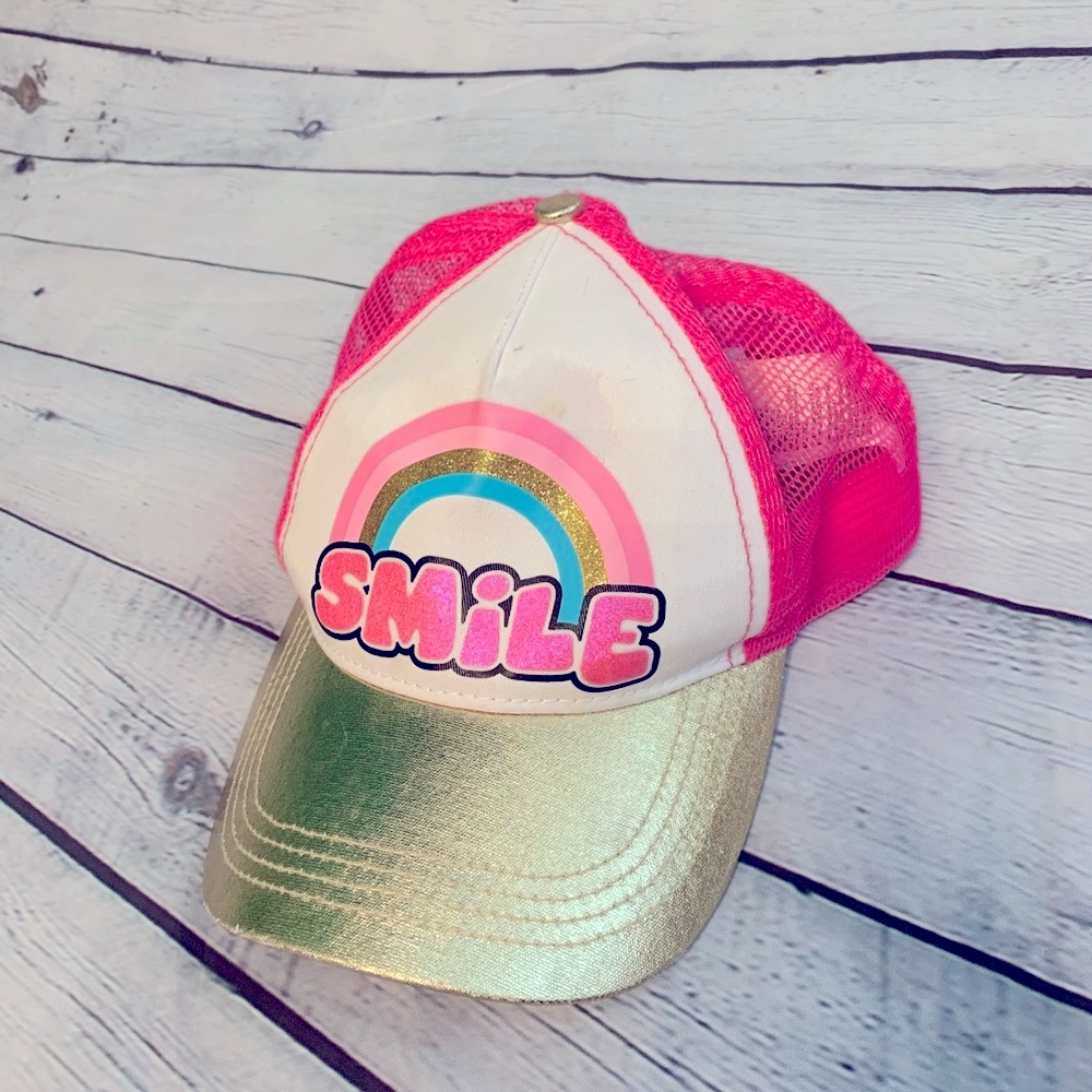 Claires Hat Adjustable Pink Sparkels